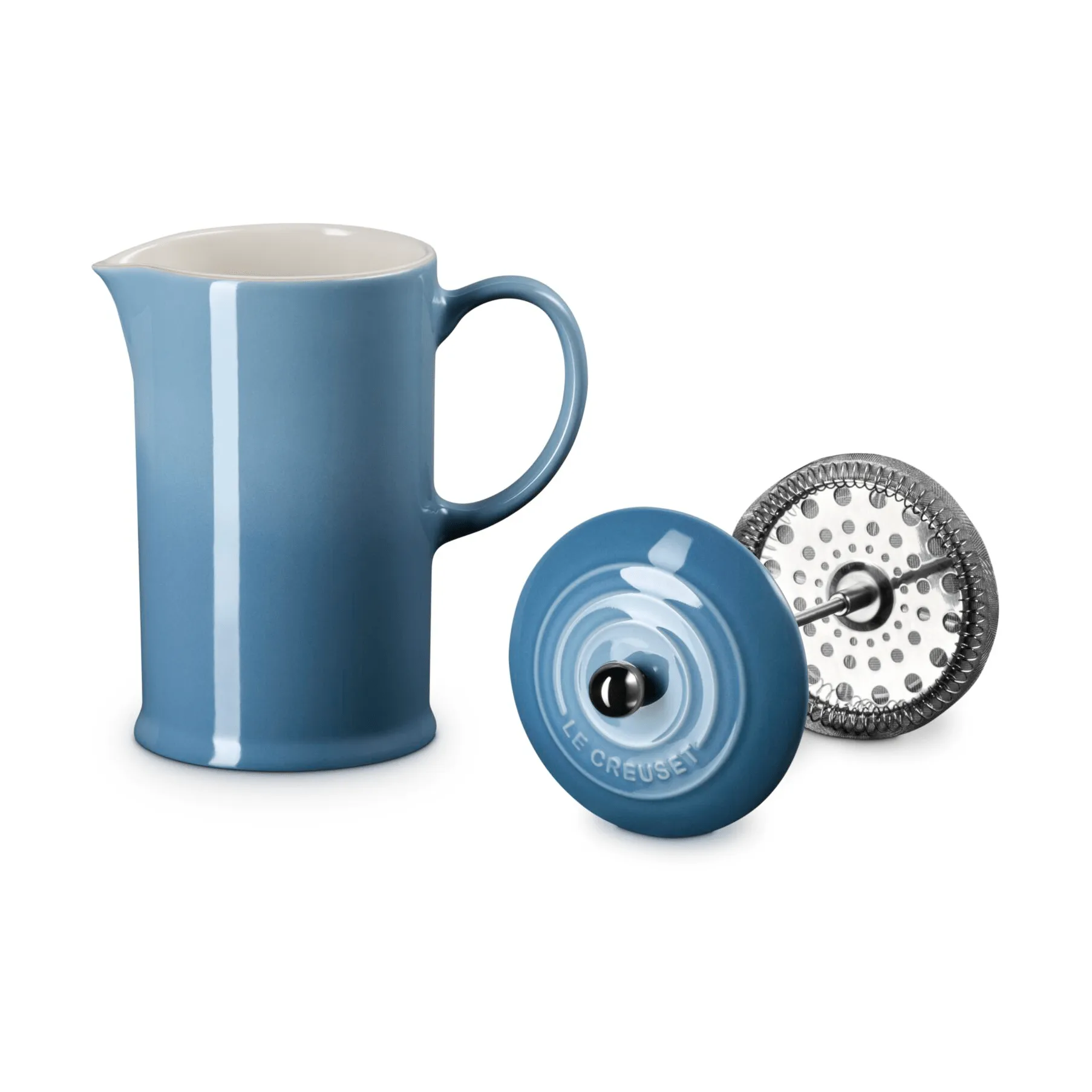 Le Creuset kaffekanna med press, Chambray, 1 L Le Creuset