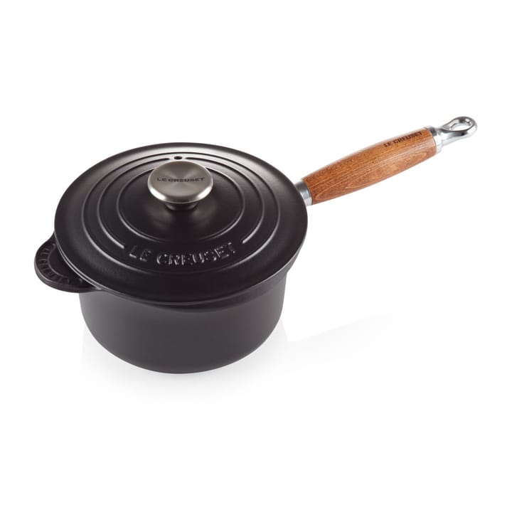 Le Creuset kastrull med trähandtag 1,8 l - Matte black - Le Creuset