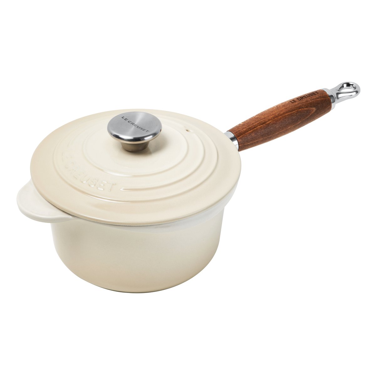 Le Creuset kastrull med trähandtag 1,8 l Meringue | Skandinavisk Design | Kastruller | Beige