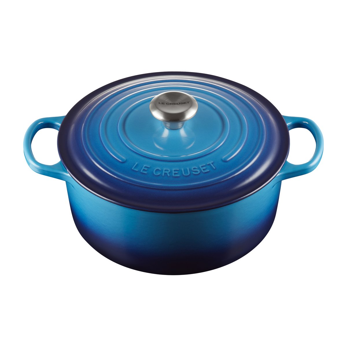 Le Creuset rund gryta 5,3 l Azure blue | Skandinavisk Design | Grytor | Blå