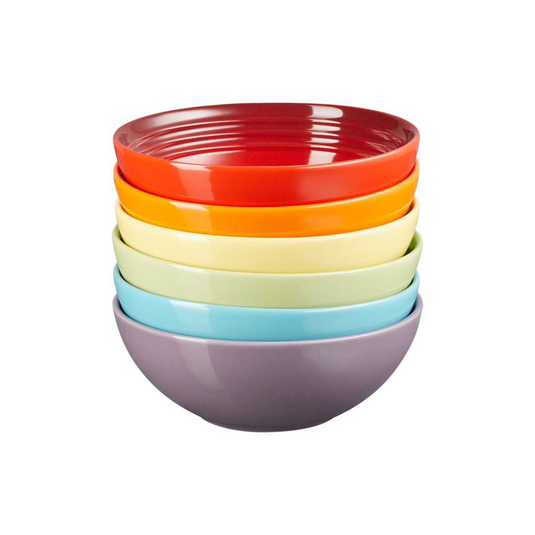 Le Creuset Signature djup tallrik 16 cm 6-pack Rainbow