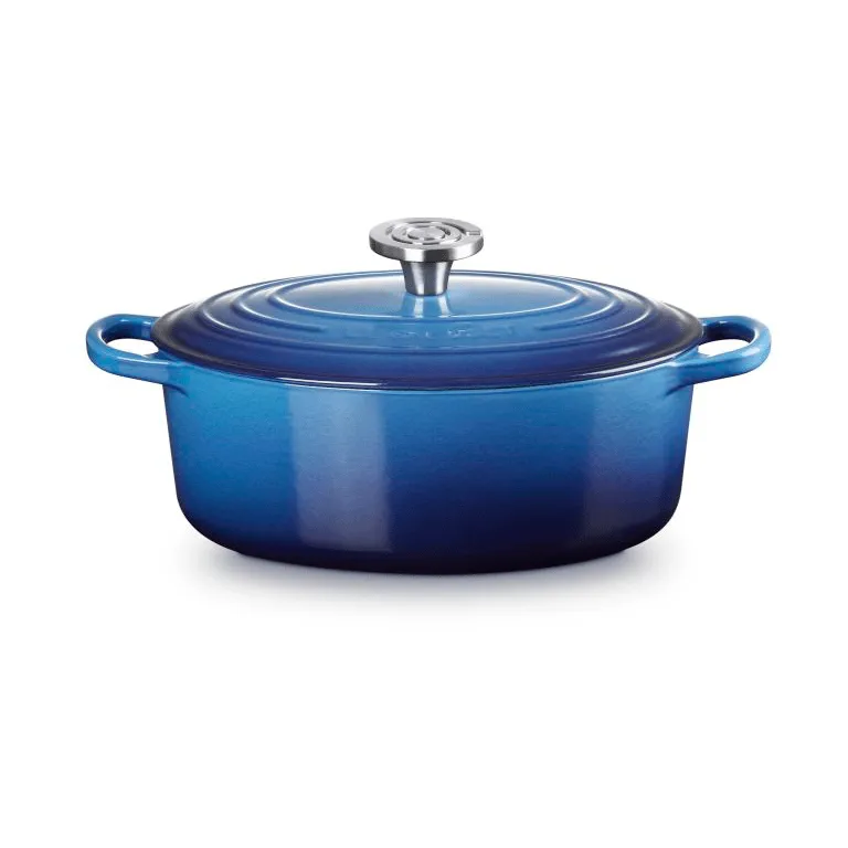 Le Creuset Signature gjutjärn oval gryta, Azure, 4,1 L Le Creuset