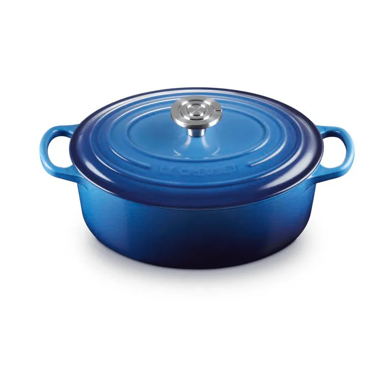 Le Creuset Signature gjutjärn oval gryta, Azure, 4,1 L Le Creuset