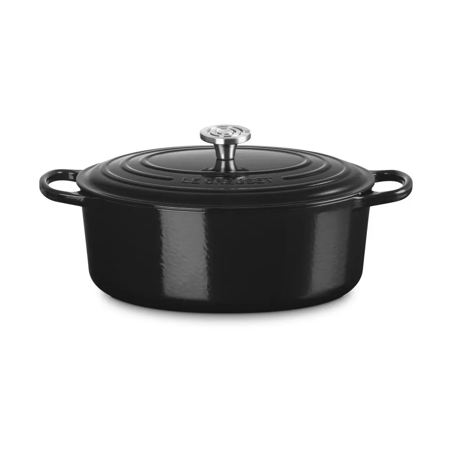 Le Creuset Signature gjutjärn oval gryta, Black, 6,3 L Le Creuset