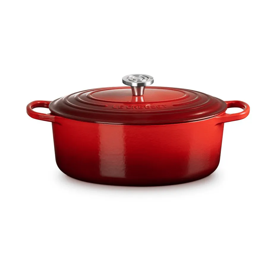Le Creuset Signature gjutjärn oval gryta, Cerise, 6,3 L Le Creuset