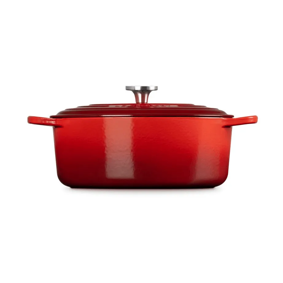 Le Creuset Signature gjutjärn oval gryta, Cerise, 6,3 L Le Creuset