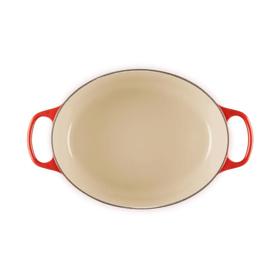 Le Creuset Signature gjutjärn oval gryta, Cerise, 6,3 L Le Creuset