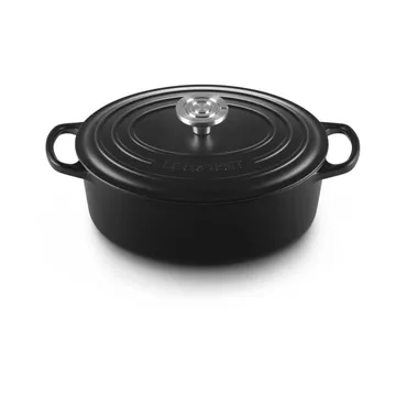 Le Creuset Signature gjutjärn oval gryta - Matte Black, 4,1 L - Le Creuset