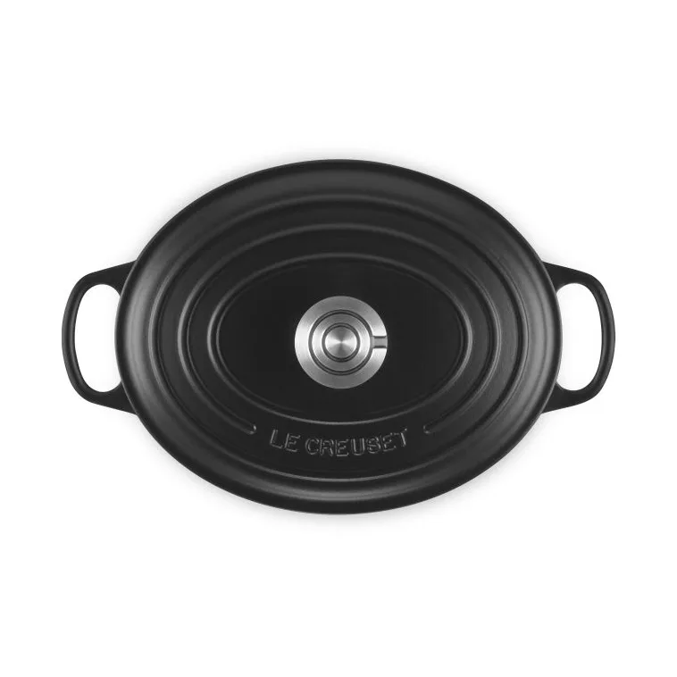Le Creuset Signature gjutjärn oval gryta, Matte Black, 4,1 L Le Creuset
