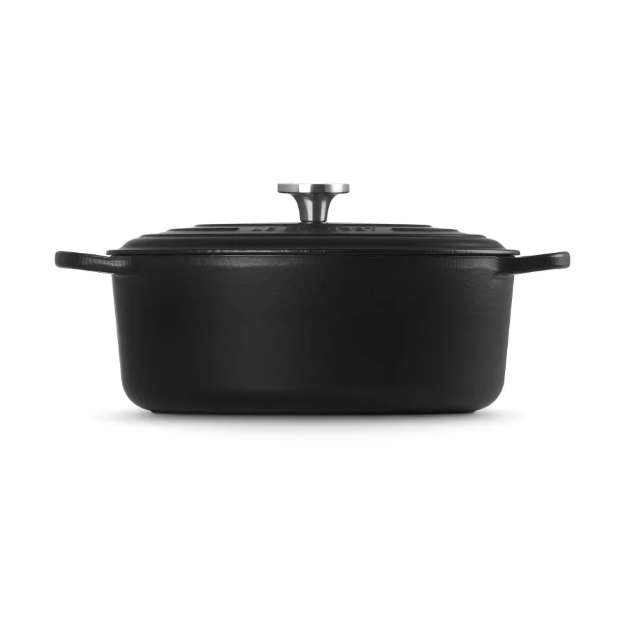 Le Creuset Signature gjutjärn oval gryta, Matte Black, 6,3 L Le Creuset
