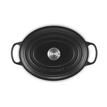 Le Creuset Signature gjutjärn oval gryta - Matte Black, 6,3 L - Le Creuset