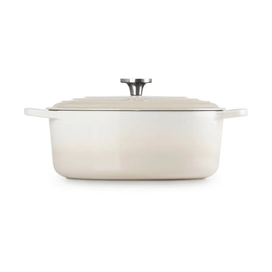 Le Creuset Signature gjutjärn oval gryta, Meringue, 6,3 L Le Creuset