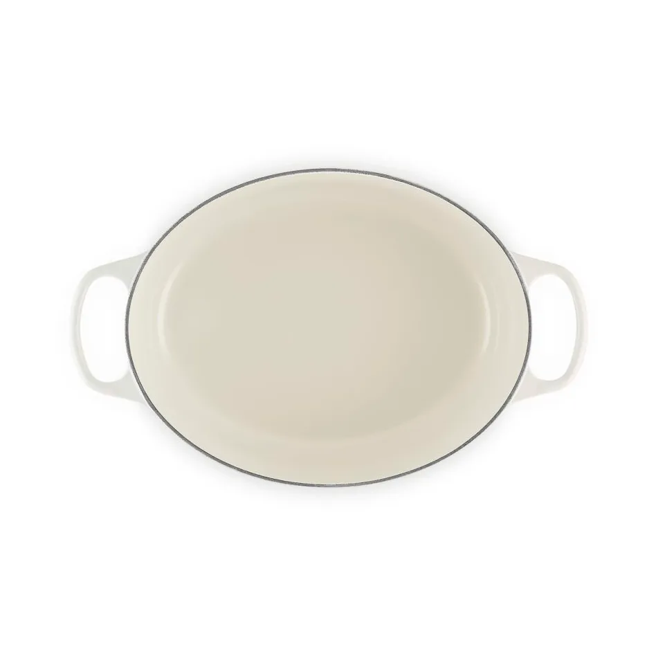Le Creuset Signature gjutjärn oval gryta, Meringue, 6,3 L Le Creuset