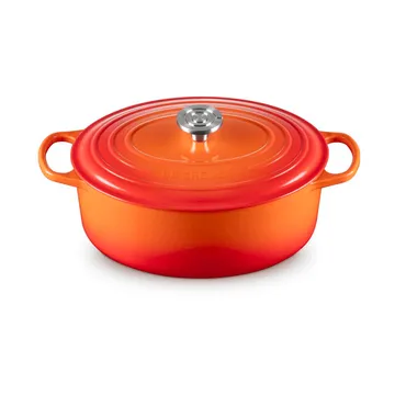 Le Creuset Signature gjutjärn oval gryta - Volcanic, 6,3 L - Le Creuset