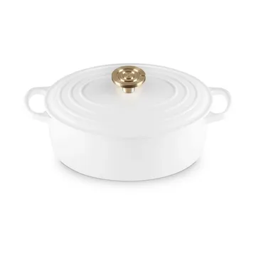 Le Creuset Signature gjutjärn oval gryta - White, 4,1 L - Le Creuset