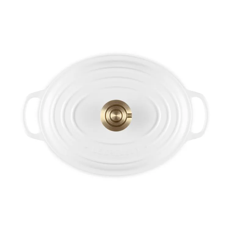 Le Creuset Signature gjutjärn oval gryta, White, 4,1 L Le Creuset