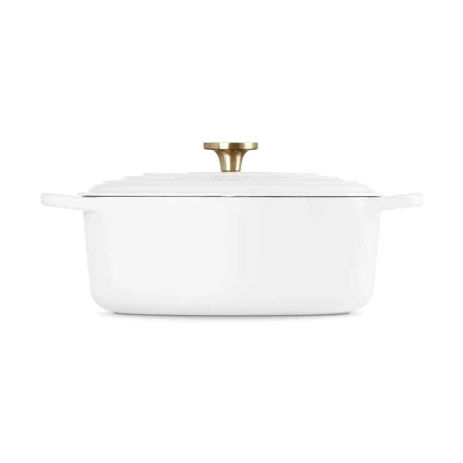 Le Creuset Signature gjutjärn oval gryta, White, 6,3 L Le Creuset