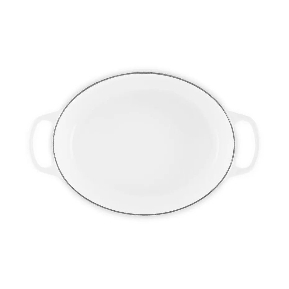 Le Creuset Signature gjutjärn oval gryta, White, 6,3 L Le Creuset