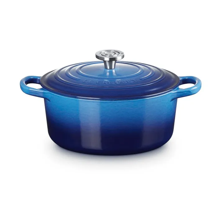 Le Creuset Signature gjutjärn rund gryta - Azure, 3,3 L - Le Creuset