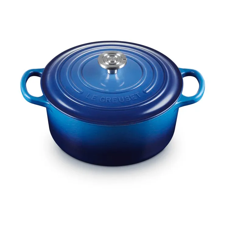 Le Creuset Signature gjutjärn rund gryta, Azure, 3,3 L Le Creuset