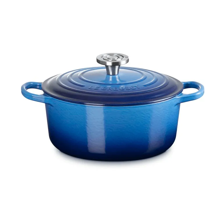 Le Creuset Signature gjutjärn rund gryta, Azure, 4,2 L Le Creuset