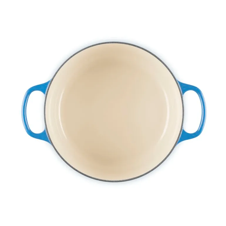 Le Creuset Signature gjutjärn rund gryta, Azure, 4,2 L Le Creuset