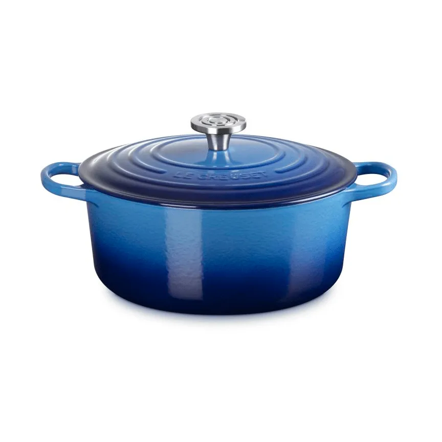 Le Creuset Signature gjutjärn rund gryta, Azure, 6,7 L Le Creuset