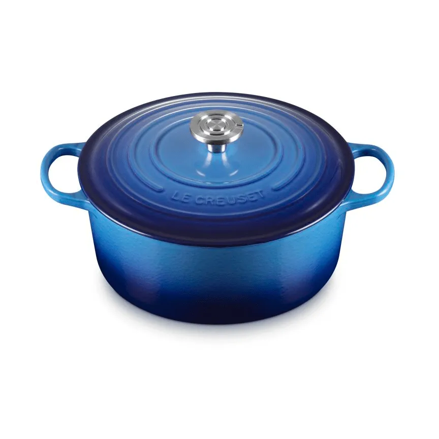 Le Creuset Signature gjutjärn rund gryta, Azure, 6,7 L Le Creuset