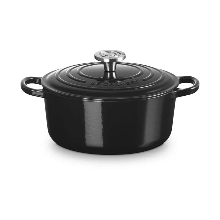 Le Creuset Signature gjutjärn rund gryta - Black, 4,2 L - Le Creuset