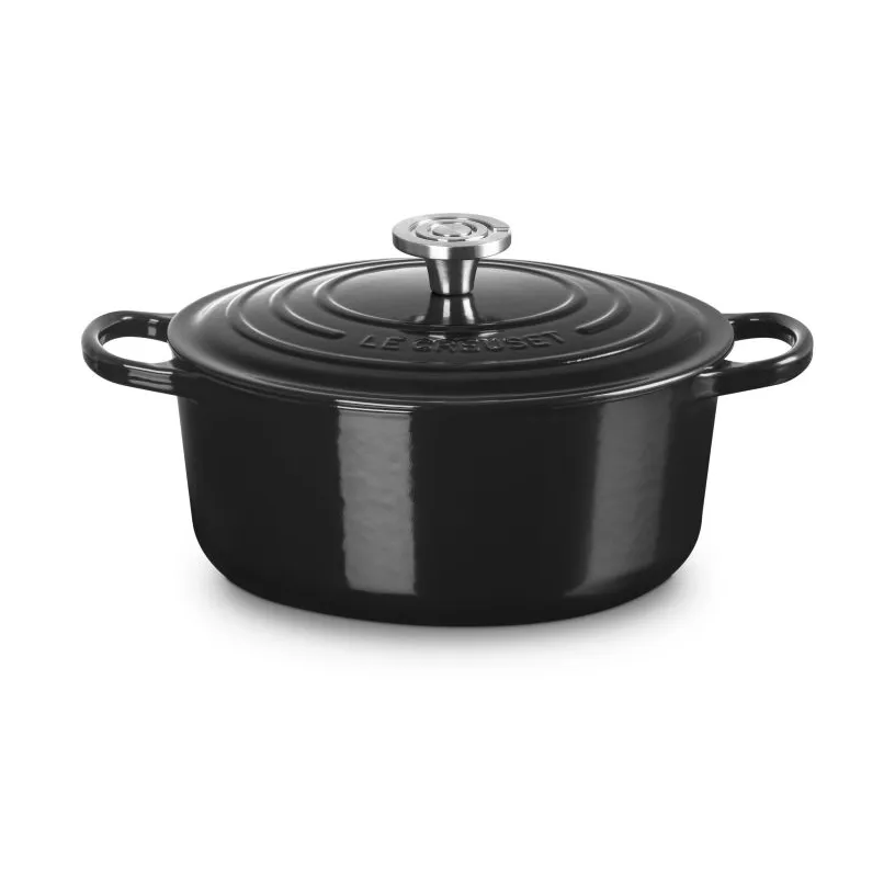 Le Creuset Signature gjutjärn rund gryta, Black, 5,3 L Le Creuset