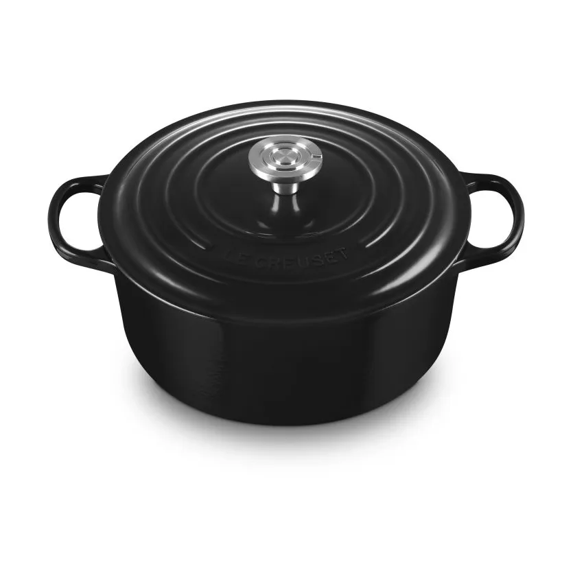 Le Creuset Signature gjutjärn rund gryta, Black, 6,7 L Le Creuset