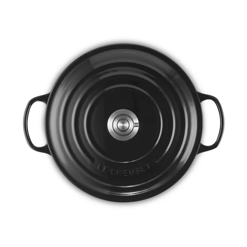 Le Creuset Signature gjutjärn rund gryta, Black, 6,7 L Le Creuset