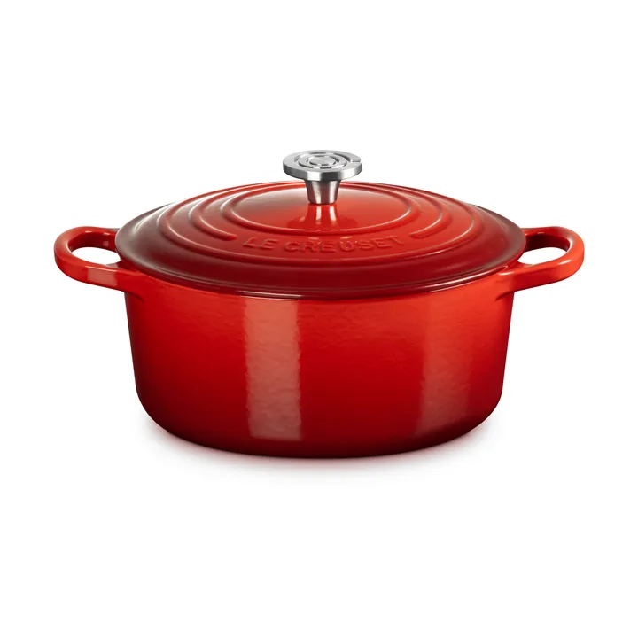 Le Creuset Signature gjutjärn rund gryta - Cerise, 3,3 L - Le Creuset