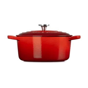 Le Creuset Signature gjutjärn rund gryta - Cerise, 3,3 L - Le Creuset