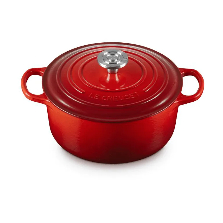 Le Creuset Signature gjutjärn rund gryta, Cerise, 4,2 L Le Creuset