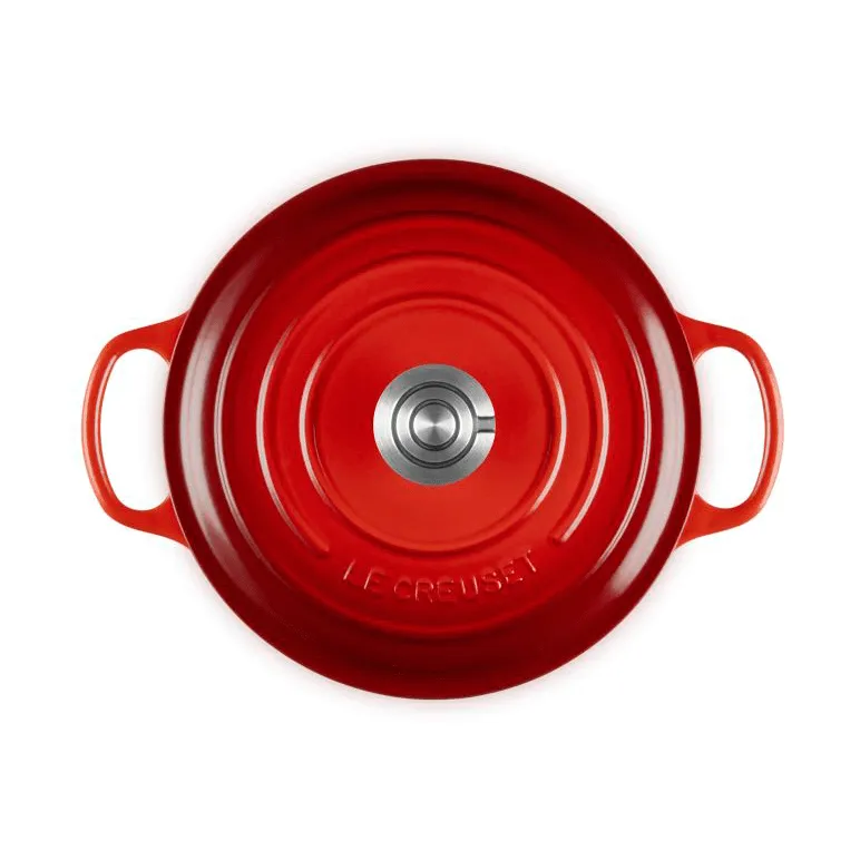 Le Creuset Signature gjutjärn rund gryta, Cerise, 4,2 L Le Creuset