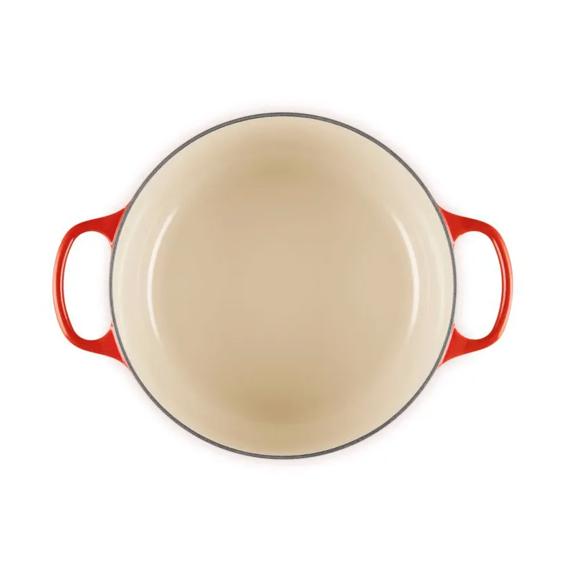 Le Creuset Signature gjutjärn rund gryta, Cerise, 5,3 L Le Creuset