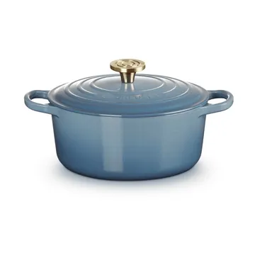 Le Creuset Signature gjutjärn rund gryta - Chambray, 4,2 L - Le Creuset