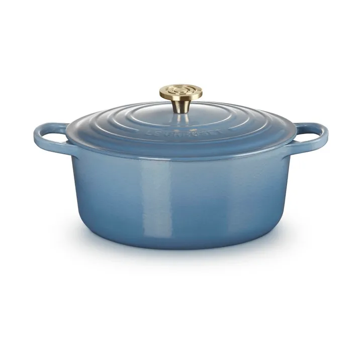 Le Creuset Signature gjutjärn rund gryta - Chambray, 6,7 L - Le Creuset