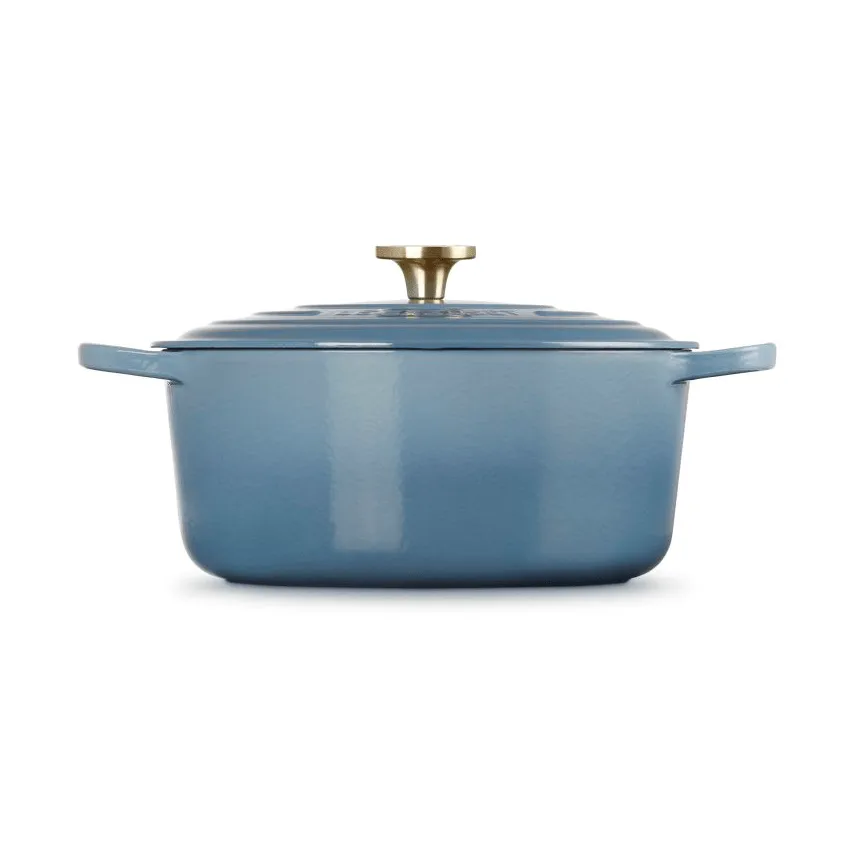 Le Creuset Signature gjutjärn rund gryta, Chambray, 6,7 L Le Creuset