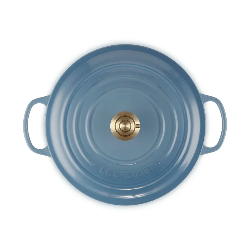 Le Creuset Signature gjutjärn rund gryta, Chambray, 6,7 L Le Creuset