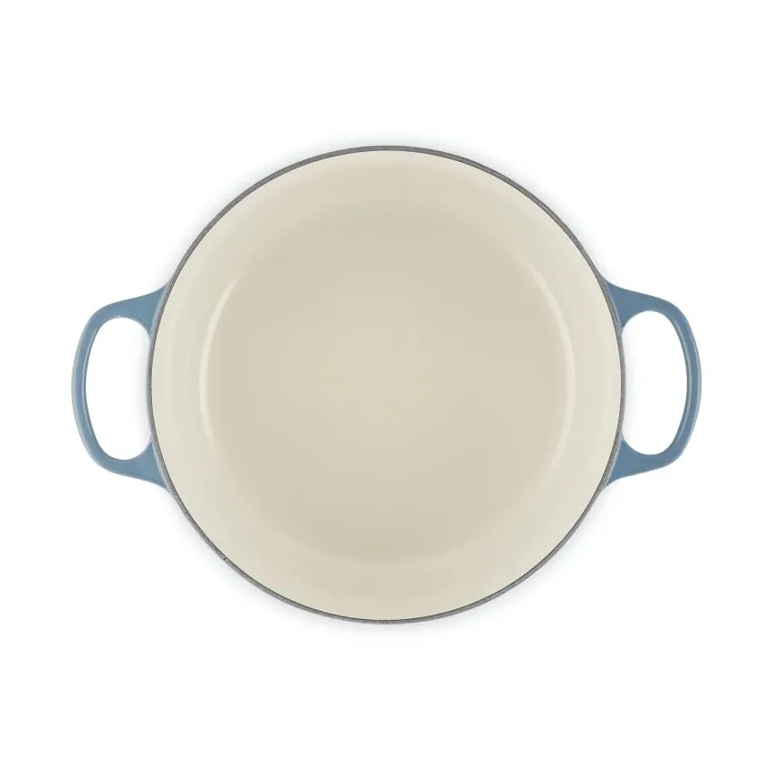 Le Creuset Signature gjutjärn rund gryta, Chambray, 6,7 L Le Creuset