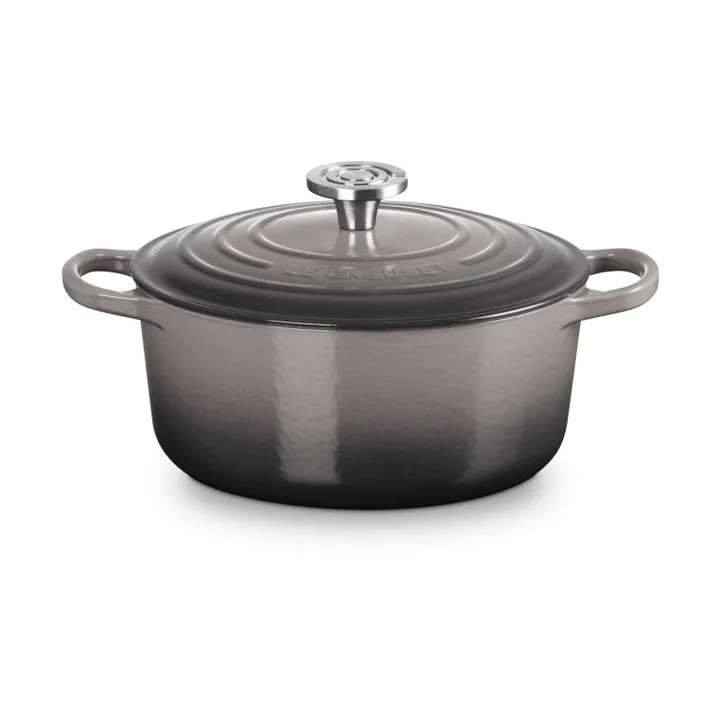 Le Creuset Signature gjutjärn rund gryta - Flint, 4,2 L - Le Creuset