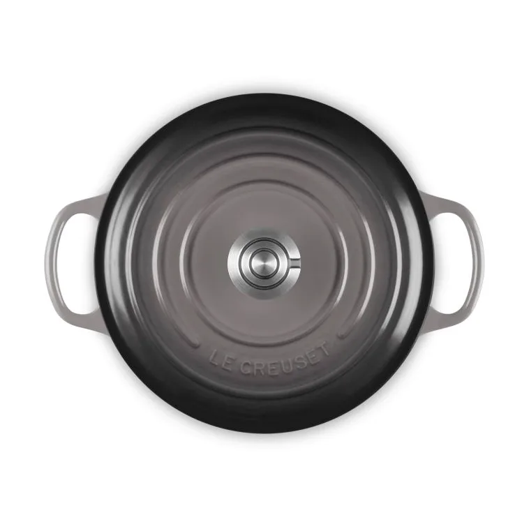 Le Creuset Signature gjutjärn rund gryta, Flint, 4,2 L Le Creuset