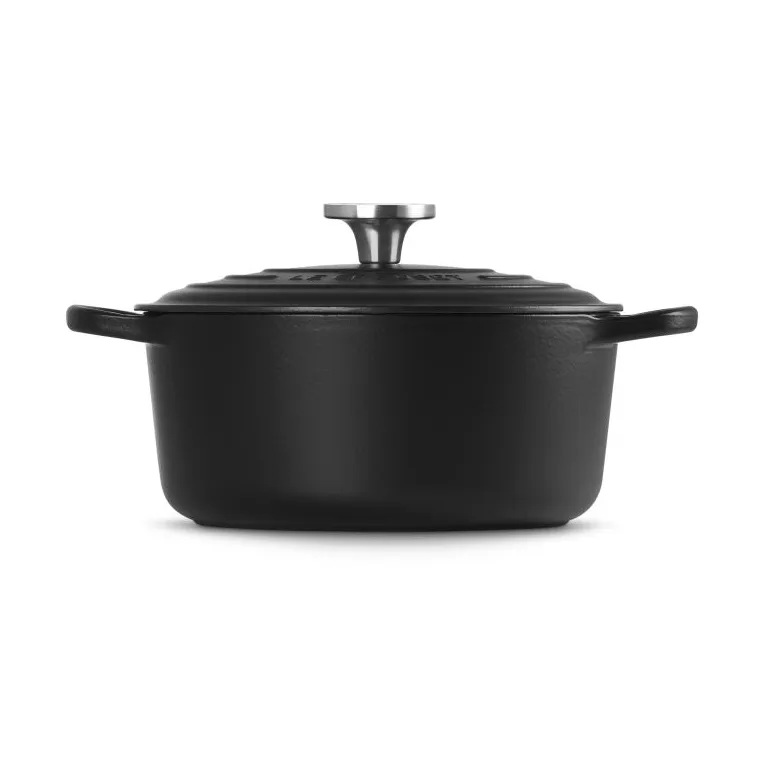 Le Creuset Signature gjutjärn rund gryta, Matte Black, 4,2 L Le Creuset