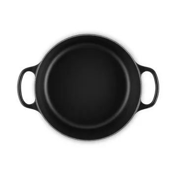 Le Creuset Signature gjutjärn rund gryta - Matte Black, 4,2 L - Le Creuset