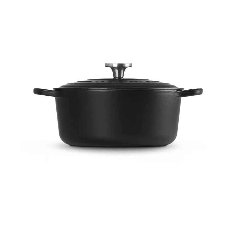 Le Creuset Signature gjutjärn rund gryta, Matte Black, 5,3 L Le Creuset