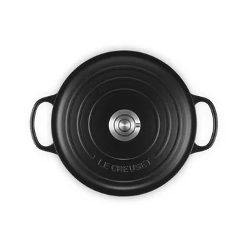 Le Creuset Signature gjutjärn rund gryta - Matte Black, 5,3 L - Le Creuset