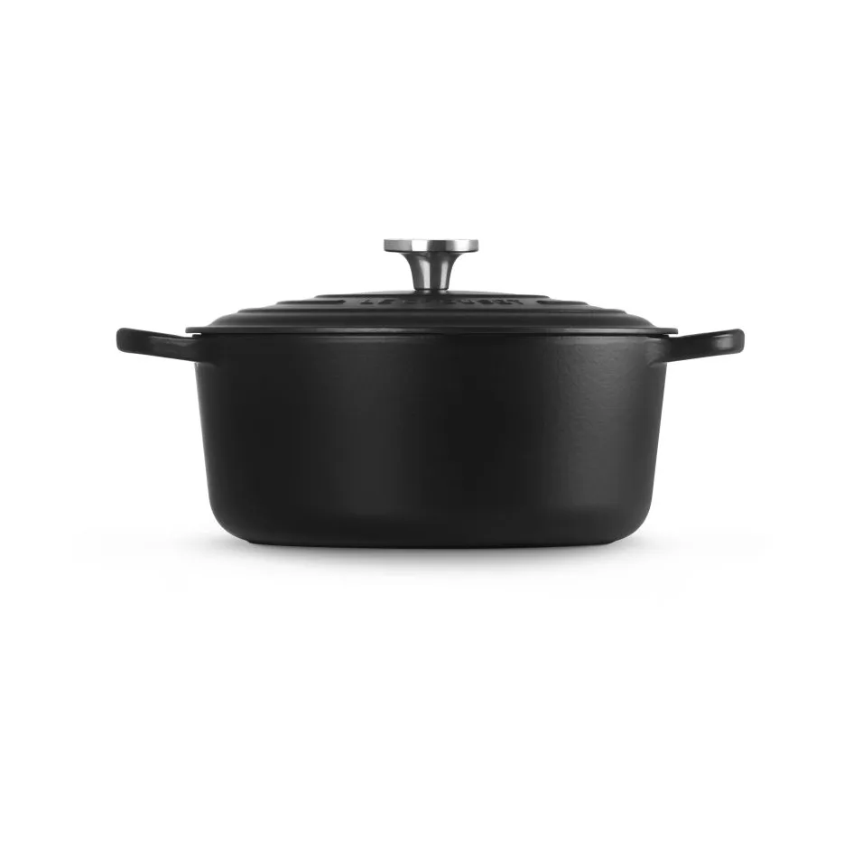 Le Creuset Signature gjutjärn rund gryta, Matte Black, 6,7 L Le Creuset