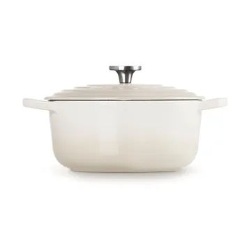Le Creuset Signature gjutjärn rund gryta - Meringue, 3,3 L - Le Creuset